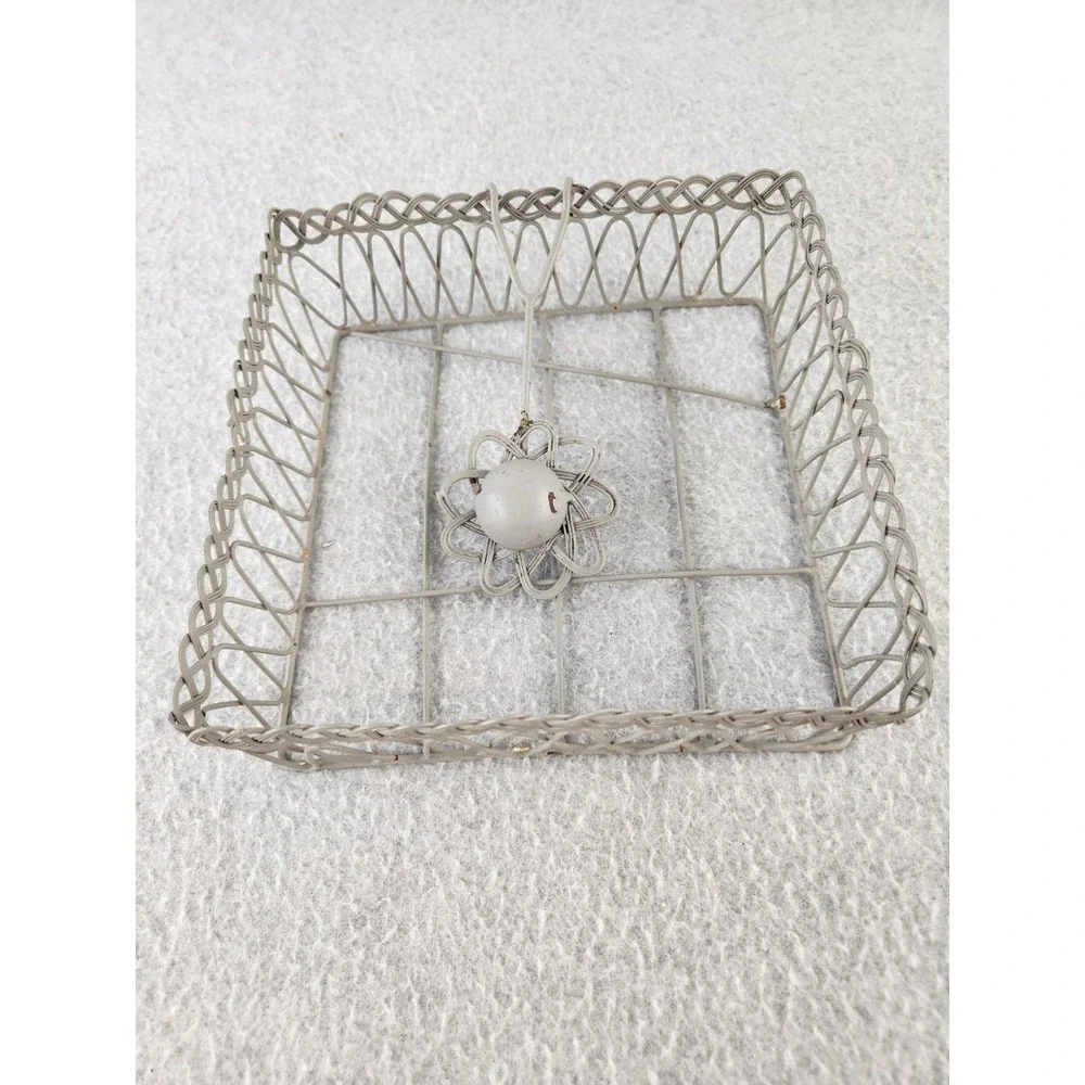 Vintage‎ Weighted Arm Napkin Holder Metal Wire Farmhouse Kitchen Decor Shabby